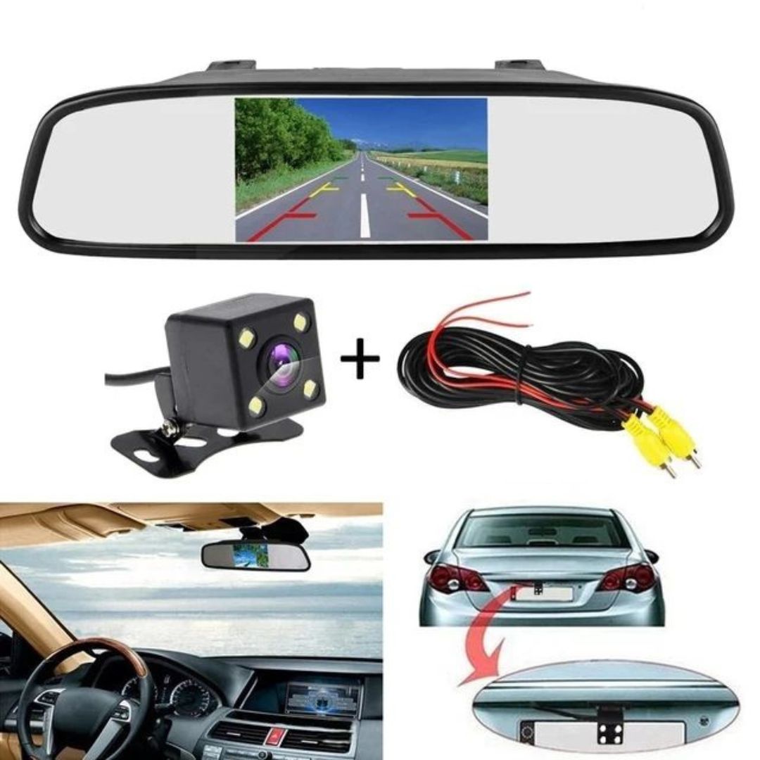 😲ESPEJO RETROVISOR CON CÁMARA😍