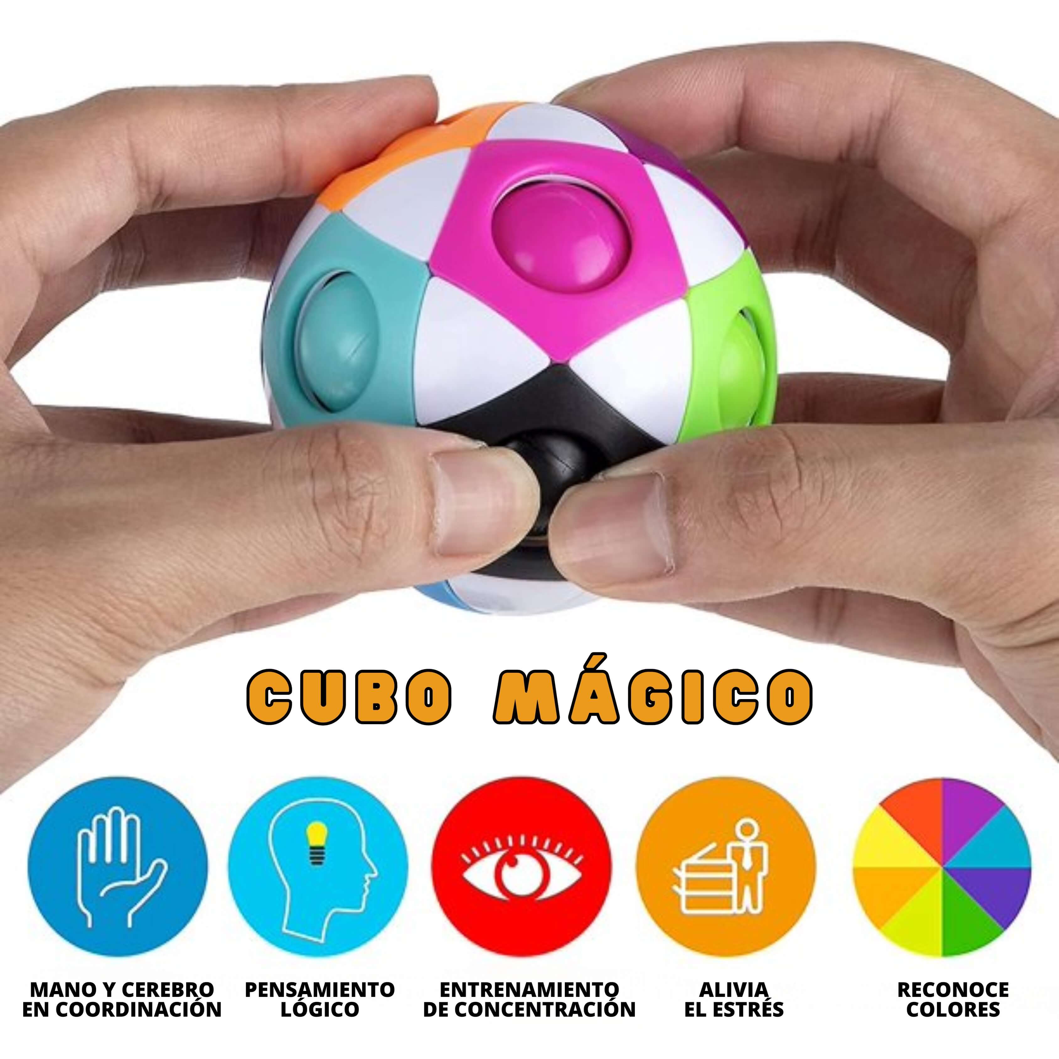 😍CUBO MÁGICO CON BOLAS DE COLOR ARCOÍRIS🌈