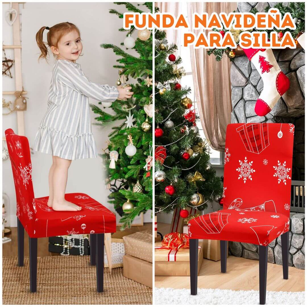 😍FUNDA NAVIDEÑA PARA SILLAS🎅