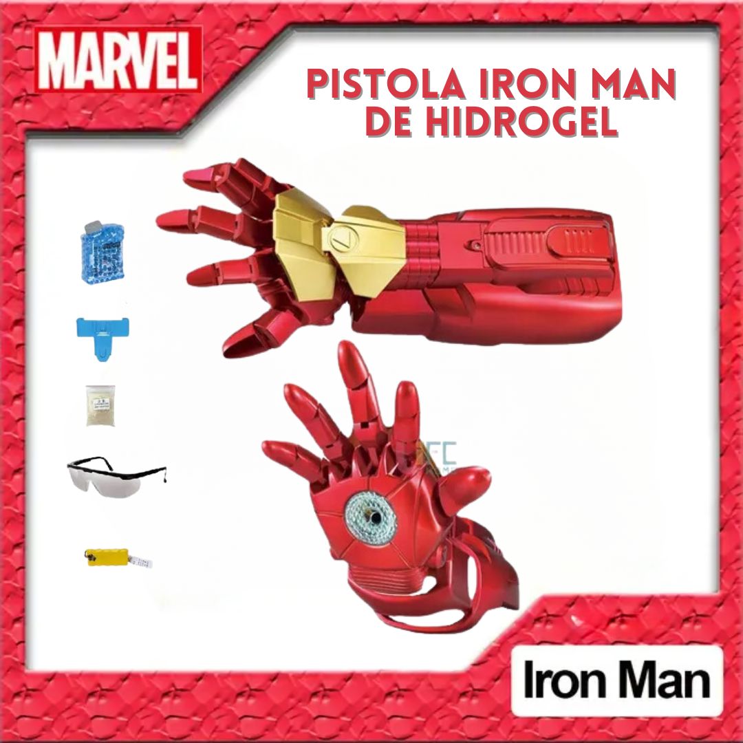 😍PISTOLA IRON MAN DE HIDROGEL🔫